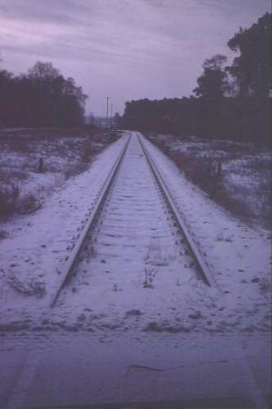 Fredersdorf Bahnstrecke Bahnübergang