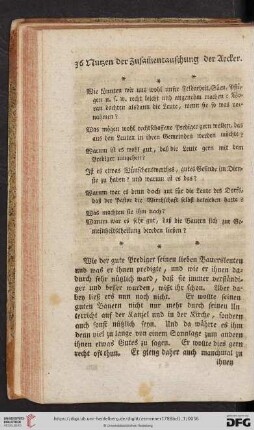[Nützl. Umgang des Pred. m. s. Bauersleuten…]