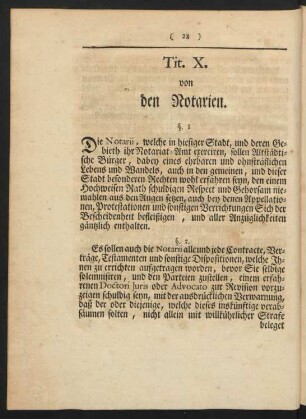 Tit. X. von den Notarien
