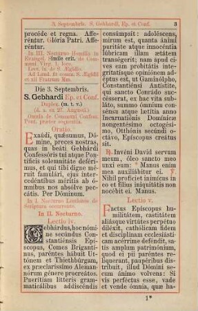 Officia propria Sanctorum ecclesiae of dioeceseos Curiensis a Sacra rituum Congregatione revisa et approbata ac jussu Reverendissimi Domini Caspari Willi O. S. B. Epicopi Curiensis typis edita, ex mondato Reverendissimi ac Celsissimi Domini Domini Joannis Fidelis Battaglia Episcopi ?? denuo recusa, 4
