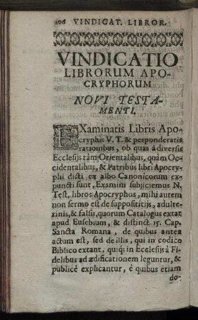 Vindicatio Librorum Apocryphorum Novi Testamenti