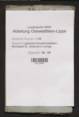 Gewährung freier Schweinemast für den Pastor von St. Johann