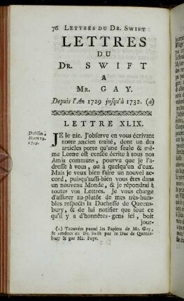 Lettre XLIX. - Lettre L.