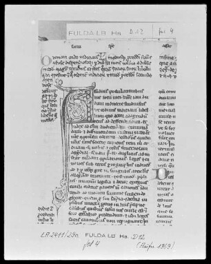 Tancred, ordo Iudiciarius und anderes — Initiale S?, Folio 4 recto