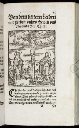 Von dem bittern Leiden und sterben unsers Herren und Heylands Jesu Christi.