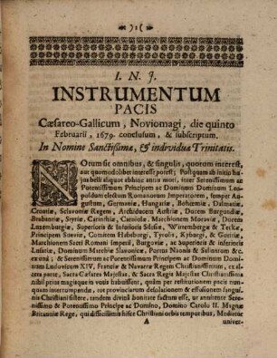 Ahasveri Fritschii, JCti, & Cancellarii Schvvartzburgici Adnotamenta, Ad Pacificationem Noviomagensem De Anno MDCLXXIX.