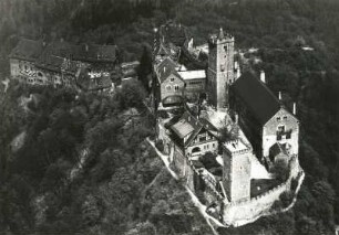 Eisenach. Wartburg. Luftbild-Schrägaufnahme von Südwest