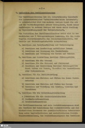 1. Definition des Textilmaschinenbaus