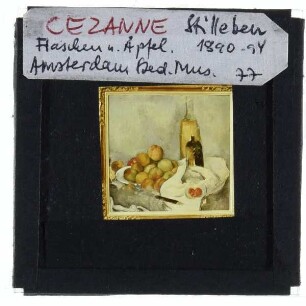 Cézanne, Stillleben mit Flaschen und Äpfeln