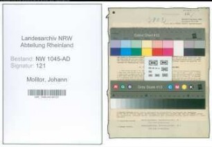 Entnazifizierung Johann Molitor , geb. 16.02.1872 (Beamter)