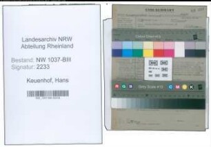Entnazifizierung Hans Keuenhof , geb. 06.07.1908 (Angestellter)