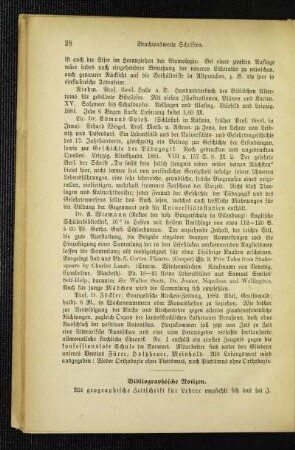 Bibliographische Notizen