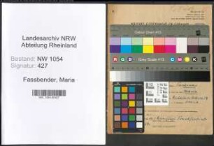 Entnazifizierung Maria Fassbender , geb. 02.10.1905 ()