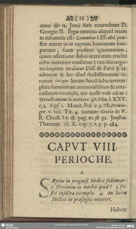 Caput VIII. Perioche