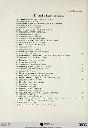 Deutsche Reichsmünzen (Nr. 1364-1498)