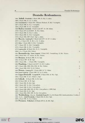 Deutsche Reichsmünzen (Nr. 1364-1498)