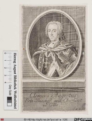 Bildnis Clemens August (von Bayern), 1723-61 Kurfürst u. Erzbischof von Köln