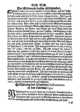 Erklärung des Vierdten Instruments in der vierdten Figur.