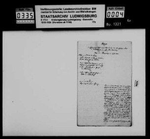Ergänzungswahl eines ritterschaftlichen Abgeordneten zum Landtag 1832