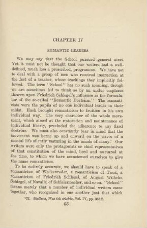 Chapter IV Romantic Leaders