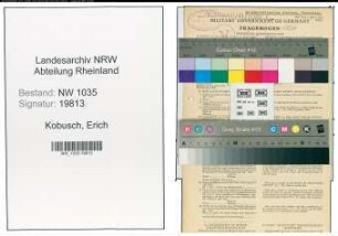 Entnazifizierung Erich Kobusch , geb. 20.05.1901 (Steiger)