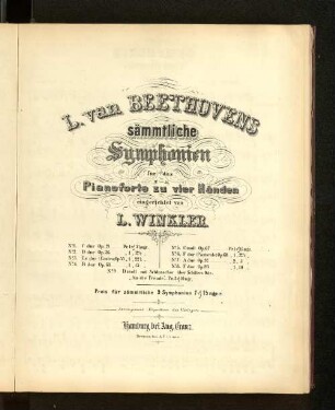 No. 4: L. van Beethovens sämmtliche Symphonien : für das Pianoforte zu vier Händen