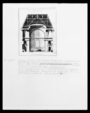 Paris, Église Notre-Dame-des-Victoires, Schnitt durch die Kirche