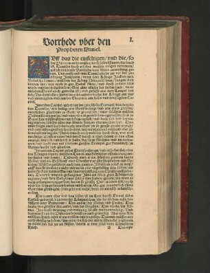 Vorrhede uber den Propheten Daniel.