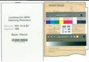 Entnazifizierung Werner Bayer , geb. 00.00.0000 ()