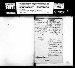 Stiftungspfleger und Offizianten, Oberamt Marbach