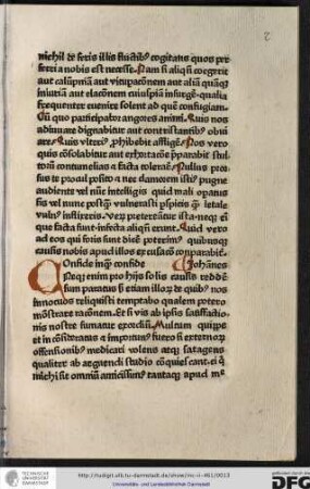 Johannes: Confide inquam confide neque enim pro hiis solis causis reddere sum paratus...