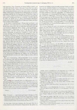 875-876 [Rezension] "... und Friede auf Erden"