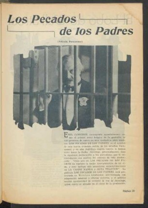Los Pecados de los Padres : (Película Paramount)