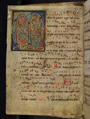 Zierinitiale: M(issus est gabriel angelus ad mariam)