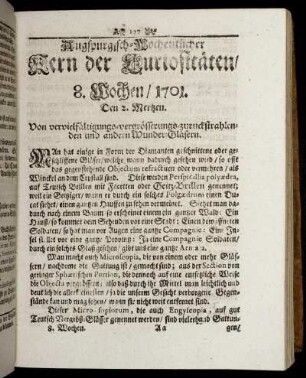 8. Wochen / 1701.