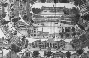 Würfelspiel "Die Stadt Karlsruhe und ihre Umgebung" von Spielwarenhändler Christian Wilhelm Döring