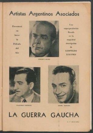 Artistas Argentinos Asociados : La Guerra Gaucha