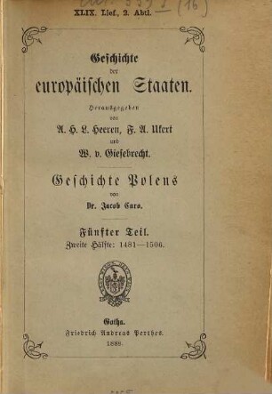 Geschichte Polens, 5,2. 1481 - 1506