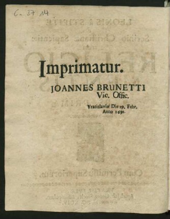 Imprimatur.