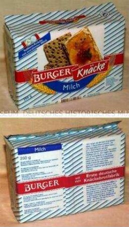 Knäckebrot "Burger Knäcke, Milch", 250-g-Verpackung, originalverschlossen, Inhalt ersetzt