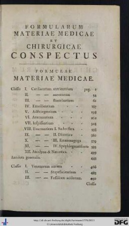 Formularum Materiae Medicae Et Chirurgicae Conspectus.