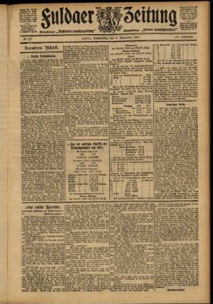 Zweite Ausgabe vom Donnerstag, den 05. Dezember 1907.