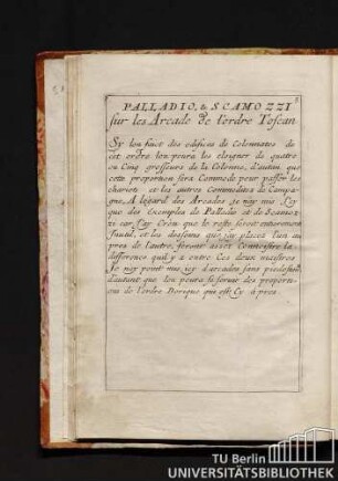 Palladio & Scamozzi
