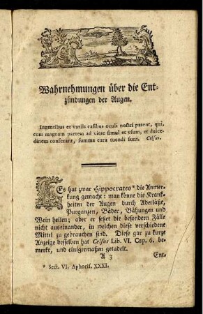 Wahrnehmungen über die Entzündungen der Augen