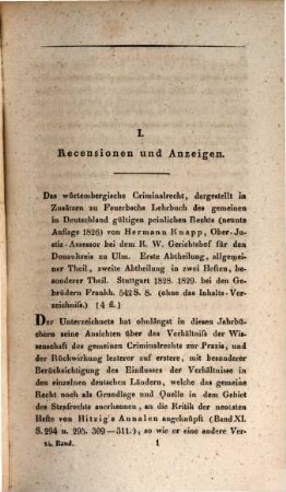 Jahrbücher der gesammten deutschen juristischen Literatur. 14. 1830