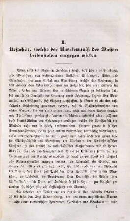 Über Wasserheil-Anstalten und ihr Verhältniss zu den Mineralquellen und Bädern