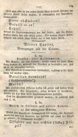Viertes Capitel. Bewegungen mit der Colonne.