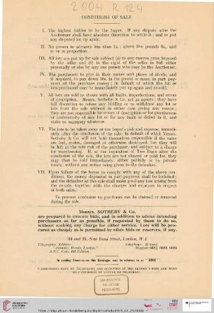 Conditions of sale