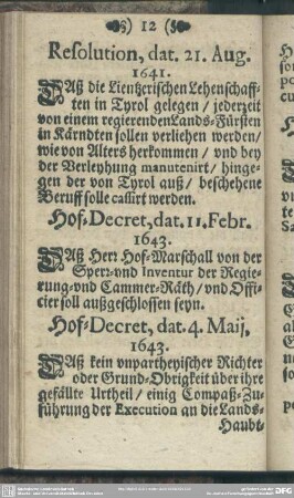 Resolution, dat. 21. Aug. 1641