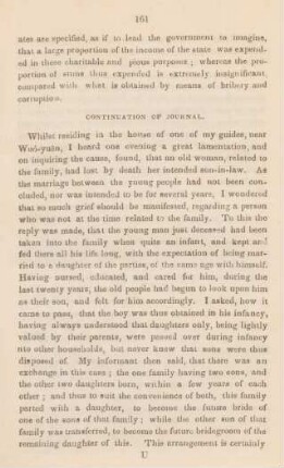 Continuation of journal